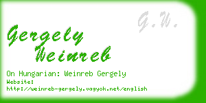 gergely weinreb business card